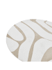 Beliani Kurzflor HARTZ in Beige/Weiß - (W) 160 x (L) 160 cm