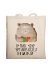 Mr. & Mrs. Panda Shopping Tasche Bär Gefühl mit Spruch in Creme