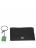 Lacoste FG - Kreditkartenetui mit Schüsselanhänger 6cc 10 cm RFID in black kr oseille