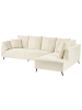 Beliani Ecksofa LUNNER in Beige/Schwarz - (W) 266 x (H) 85 x (L) 180 cm