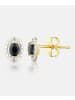 Diamant L'éternel Ohrstecker, mit Saphir, 375 Gelbgold