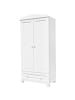 Caramella Kleiderschrank 2 türig "Romantik" weiss 95 x 199 x 54 cm