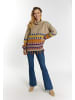 usha FESTIVAL Damen Strickpullover in Hellbeige Mehrfarbig
