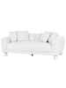 Beliani 5-tlg 3-Sitzer Sofa PORI in Weiß