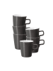 Seltmann Weiden 6er Set Milchkaffeetassen No Limits Moments 0,37 l in weiß-grau