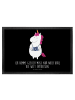Mr. & Mrs. Panda Fußmatte Einhorn Fotograf mit Spruch in Schwarz