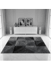 KADIMA DESIGN Teppich Kurzflor Waschbar Karo INN Strapazierfähig OEKO-TEX in Schwarz