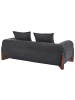 Beliani 2-Sitzer Sofa VINLIDEN in Schwarz/Braun - (W) 180 x (H) 62 x (L) 87 cm