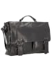 Pride and Soul Baggie Aktentasche Leder 40 cm Laptopfach in schwarz