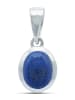 mantraroma 925er Silber - Kettenanhänger (L) 10 x (B) 23 mm mit Lapis Lazuli