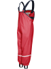 Playshoes Kinder Regenhose "Fleece-Trägerhose" in Rot