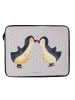 Mr. & Mrs. Panda Notebooktasche Pinguin Liebe ohne Spruch in Grau Pastell