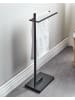 Beliani Handtuchständer SELVA in Schwarz - (W) 45 x (H) 86 x (L) 20 cm