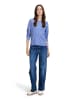 BETTY & CO Strickpullover mit Rundhalsausschnitt in Middle Blue Melange