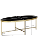 FineBuy Couchtisch in Schwarz / Metall / 56x110x40