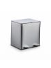 relaxdays Mülleimer in Silber - 2 x 15 Liter