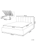 Beliani 2-tlg Doppelbett DREUX in Beige/Schwarz