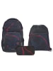 Coocazoo Schulrucksack-Set PORTER Lava 3-teilig in Schwarz