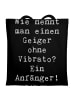 Mr. & Mrs. Panda Umhängetasche Spruch Violine Anfänger mit Spruch in Schwarz