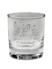 Mr. & Mrs. Panda Glas für Gin Raupe Schmetterling mit Spruch in Transparent