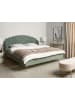 Beliani Doppelbett AMBILLOU in Grün/Gold - (W) 197 x (H) 126 x (L) 214 cm