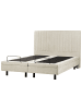 Beliani Doppelbett CASTELLAN in Beige/Schwarz - (W) 160 x (H) 120 x (L) 216 cm