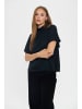 SAINT TROPEZ Kurzarm-Bluse NaileenSZ Gerade Passform in Black