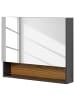 home24 home24 Spiegelschrank aus lackiertem, beschichtetem & furniertem MDF in Weiß, 80 x 65 x 15 cm in Matt Grau