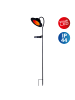 näve LED Solarleuchte "BOWLER" in schwarz - (L)17 cm x (B)15 cm x (H)86 cm