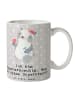 Mr. & Mrs. Panda Kaffeebecher Super Ergotherapeutin mit Spruch in Grau Pastell