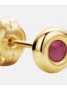 Diamant L'éternel Ohrstecker aus 375 Gelbgold mit Rubin