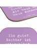 Mr. & Mrs. Panda Untersetzer Spruch Guter Nachbar mit Spruch in Lavendeltraum