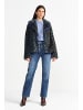 Rich & Royal Leo Faux Fur Jacket in Bluebelle