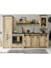 Furn.Design Küchenzeile in Used Wood, anthrazit 284 cm, Set 5-teilig mit Soft-Close