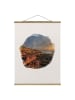 WALLART Stoffbild - Tarbat Ness Meer & Leuchtturm bei Sonnenuntergang in Creme-Beige