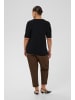 KAFFE curve T-Shirt kurzarm KCamia Tight fit in Black Deep