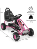 COSTWAY Gokart von 3-6 Jahren in Rosa