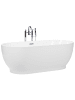 Beliani Freistehende Badewannen LEVERA in Weiß/Silber - (W) 78 x (H) 60 x (L) 170 cm