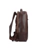 Buckle & Seam Leon Rucksack Leder 41 cm Laptopfach in brown-blu