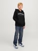JACK & JONES Junior Sweatshirt JJECALEB VARSITY SWEAT HOODIE JNR in black