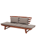Beliani Gartenbank PORTICI in Braun/Beige - (W) 210 x (H) 82 x (L) 66 cm