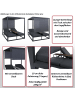 MCW Lounge-Gartenliege P81, Dunkelgrau, Polster grau