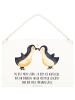 Mr. & Mrs. Panda wandtafel Pinguin Liebe mit Spruch in Transparent