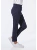 GOLDNER Kurzgröße:  Stoffhose Elegante 7/8-Schlupfhose SARA in marine