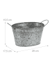 relaxdays 4x Zinkwanne in Silber - 4 l