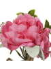 MARELIDA Kunstblumenstrauß Pfingstrose und Hortensie in Mini Glasvase in pink