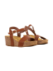 Divine Factory Noga Laura Edge Sandalen aus Leder mit Keilabsatz Braun