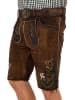 Gwandler Lederhose XAVER-gespeckt in braun