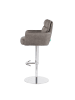 DUBI Möbel 2er-Set: Barhocker Leo in Taupe - (B)54 x (H)96 x  (T)57 cm