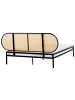 Beliani Doppelbett BOULIN in Schwarz/Braun - (W) 201 x (H) 103 x (L) 208 cm